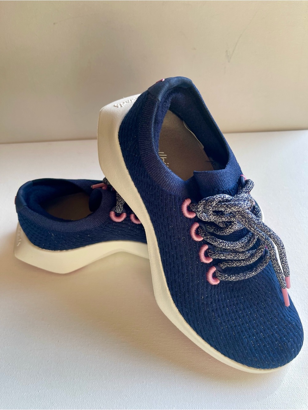 NEW ALLBIRDS TREE DASHER 2 RUNNING SHOE DEEP NAVY/BASIN PINK WOMENS SIZE 6.5